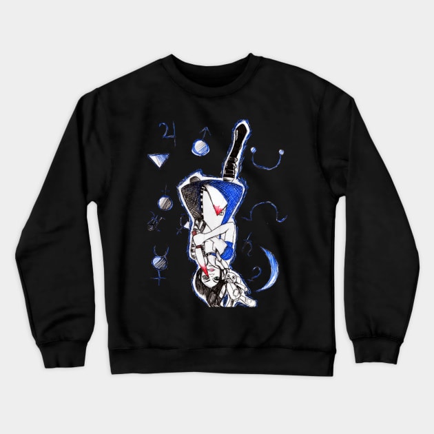 Alice Liddell-Slightly Mad Crewneck Sweatshirt by PoesUnderstudy